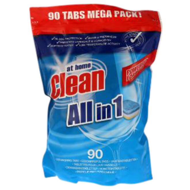 Vaatwastabletten at home Clean All-in-One zak à 90 stuks