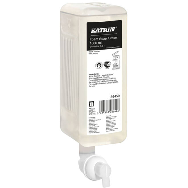 Handzeep Katrin Green foam 1000ml 86450