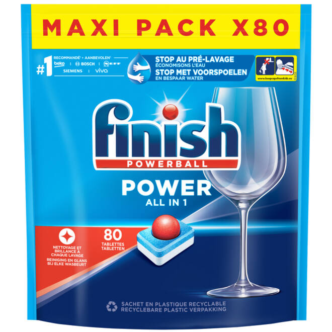 Vaatwastabletten Finish All-in-one Regular 80 stuks