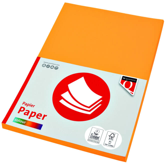 Kopieerpapier Quantore Colour A4 160gr diepgeel 50vel