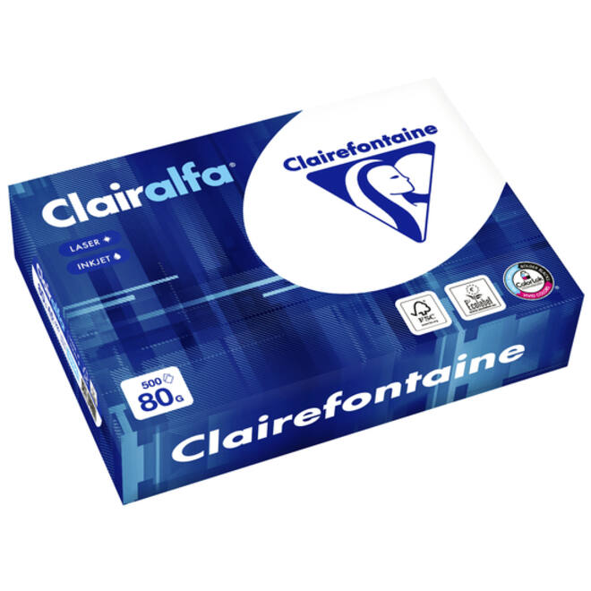 Kopieerpapier Clairefontaine Clairalfa A5 80gr wit 500vel
