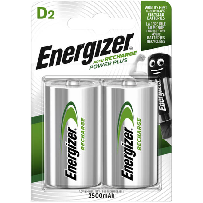 Batterij oplaadbaar Energizer 2xD 2500mAh