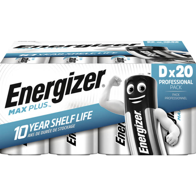 Batterij Energizer Max Plus 20xD alkaline