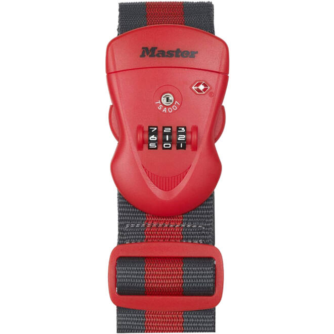Kofferriem Master Lock TSA Rood/Zwart