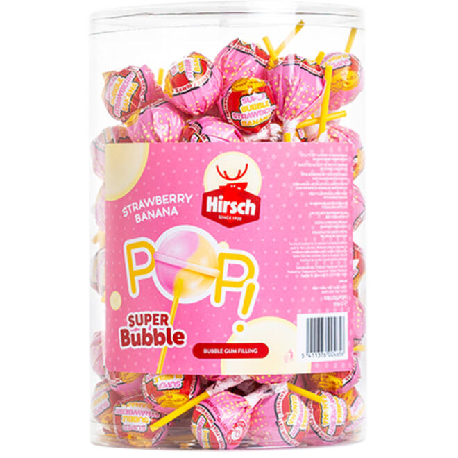 Lolly Hirsch super bubble strawberry/banana 100x17 gram