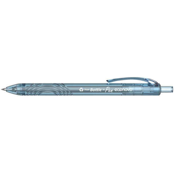 Gelschrijver Econovo 0.7mm blauw en zwart blister à 2 stuks