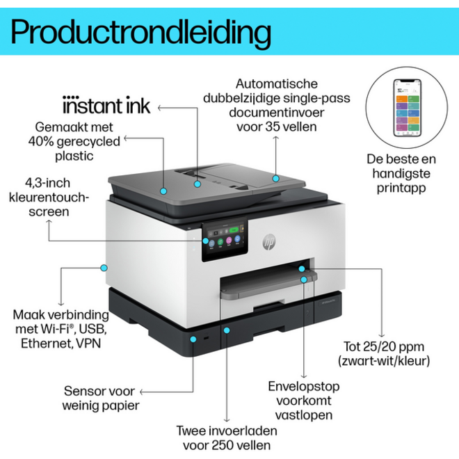 Multifunctional inktjet printer HP Officejet 9132E