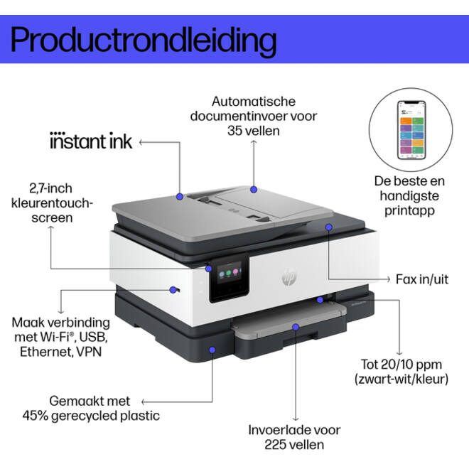 Multifunctional inktjet printer HP Officejet 8132E