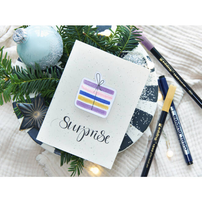 Brushpen edding 1340 glitter assorti set à 4 stuks