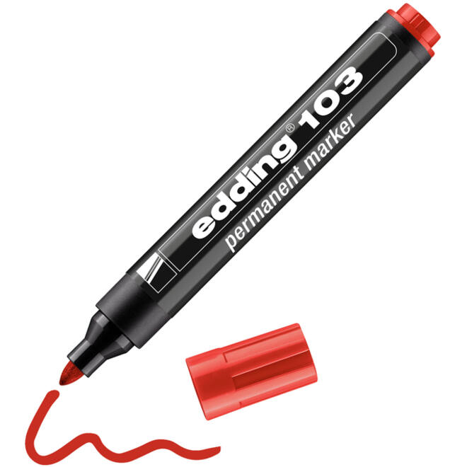 Viltstift edding 103 rond medium rood