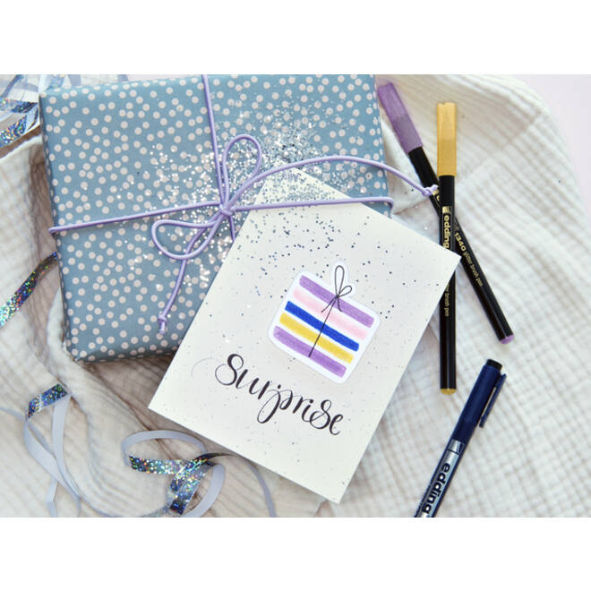 Brushpen edding 1340 glitter assorti set à 10 stuks
