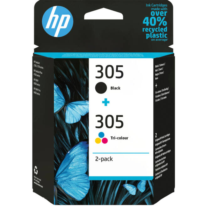 Inktcartridge HP 6ZD17AE 305 zwart + 3 kleuren