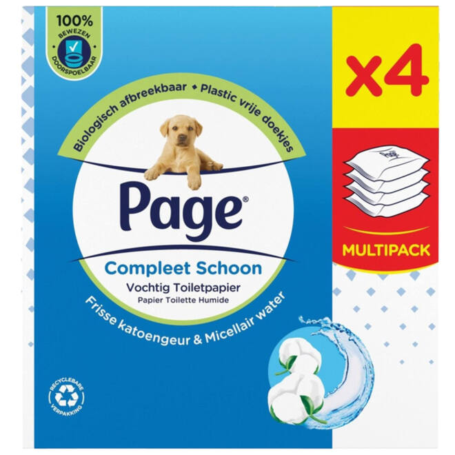 Vochtig toiletpapier Page Compleet Schoon 38vel
