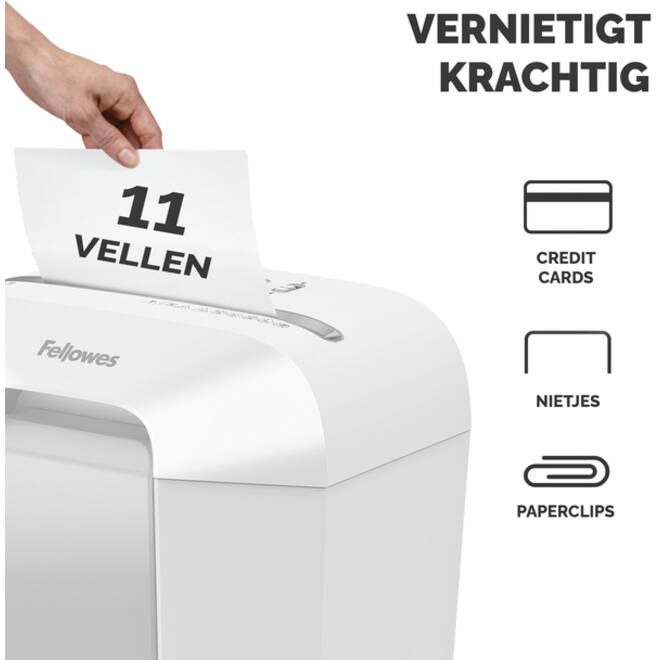 Papiervernietiger Fellowes Powershred LX70 snippers 4x40mm wit