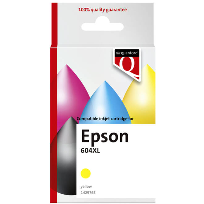 Inktcartridge Quantore alternatief tbv Epson 604XL T10H44 geel