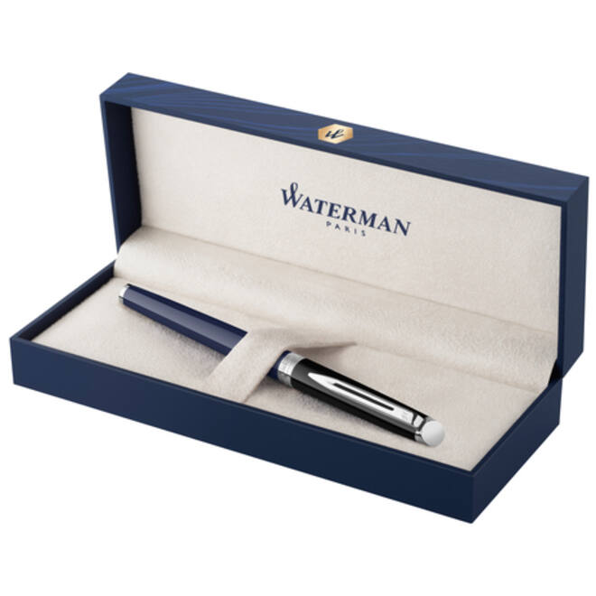 Rollerpen Waterman Hémisphère Colour Blocking black en blue CT fijn