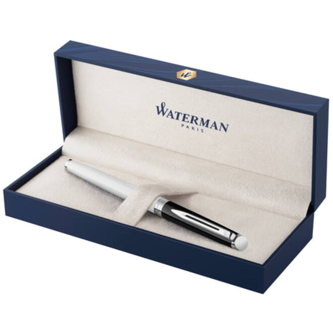 Rollerpen Waterman Hémisphère Colour Blocking black en white CT fijn