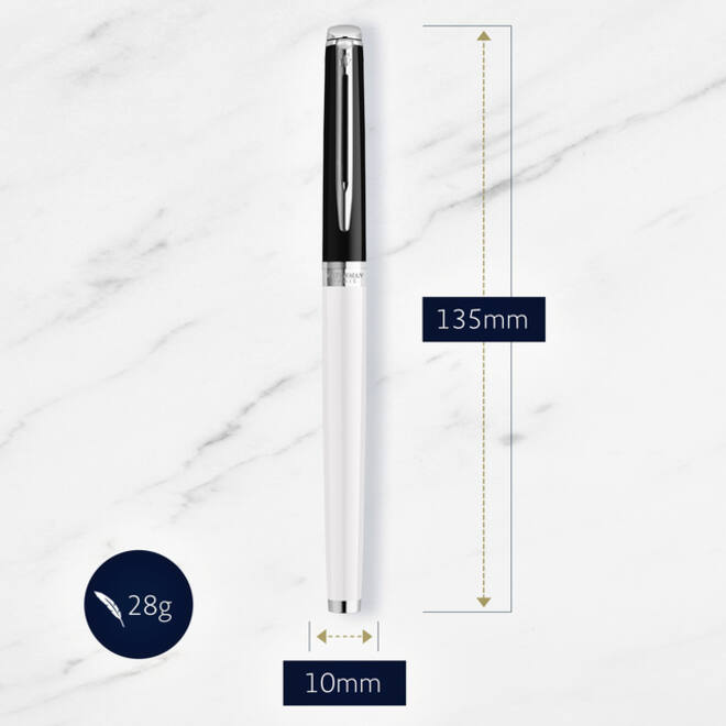 Vulpen Waterman Hémisphère Colour Blocking black en white CT medium