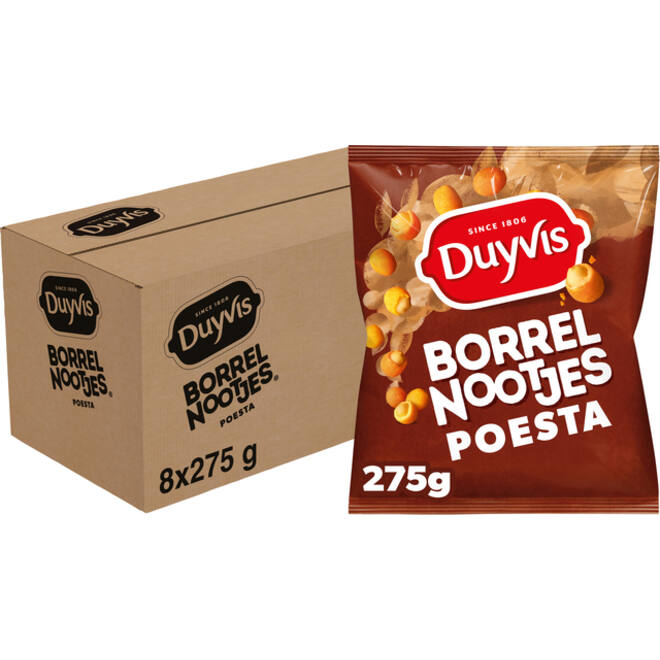 Borrelnootjes Duyvis poesta zak 275gr