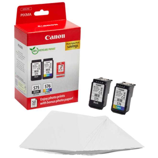 Inktcartridge Canon PG-575 + CL-576 zwart + kleur