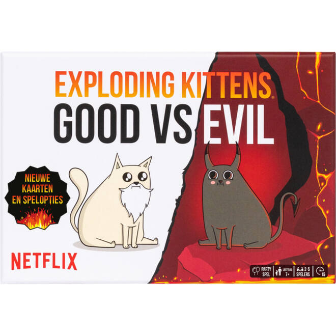 Kaartspel Exploding Kittens good vs evil