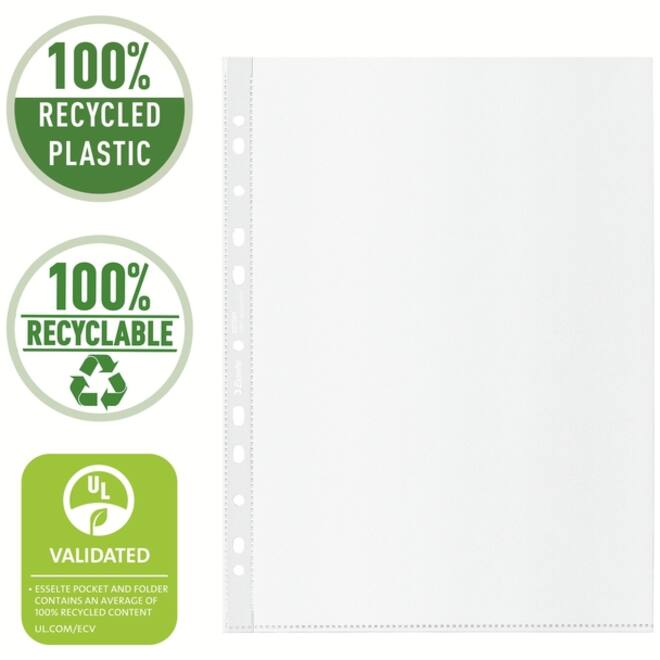 Showtas Esselte recycle PP A4 100µ 11-gaats 50 stuks