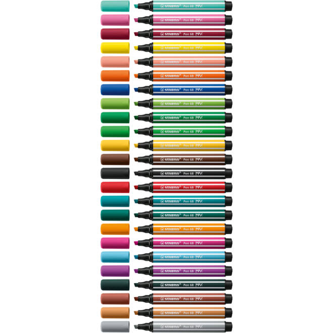 Viltstift STABILO Pen 68/95 Max middel koudgrijs