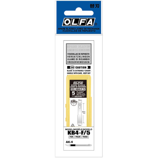 Reservemes Olfa KB4-F blister à 5 stuks