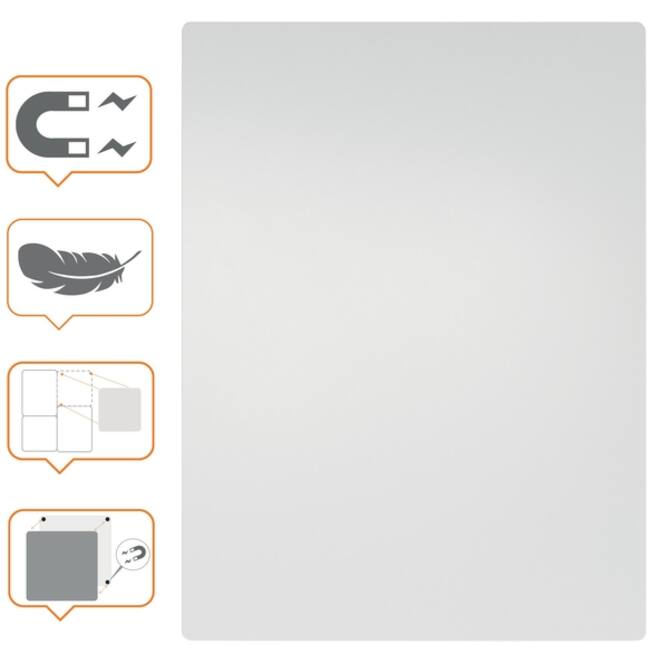Whiteboard Nobo frameloos modulair 60x45cm