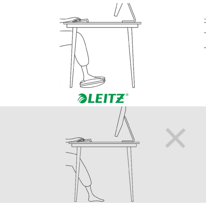 Voetensteun Leitz Ergo verstelbaar lichtgrijs