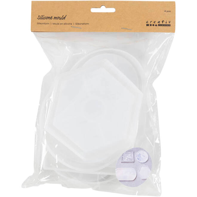 Silicone vormen Creativ Company set à 4 vormen