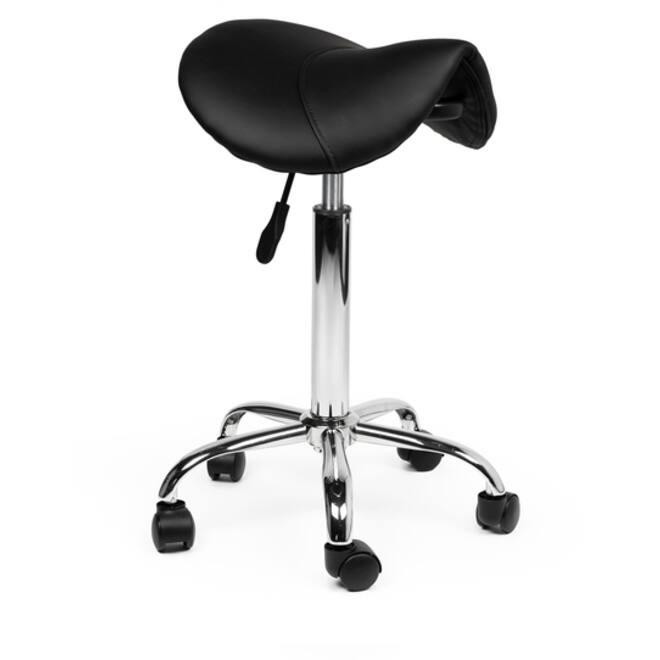 Zadelkruk Office medium harde wielen zw