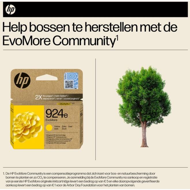 Inktcartridge HP 4K0U9NE 924E Evomore geel