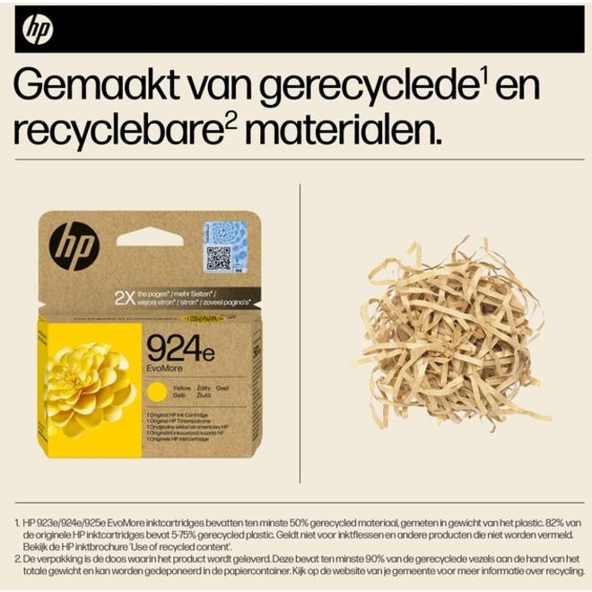 Inktcartridge HP 4K0U9NE 924E Evomore geel
