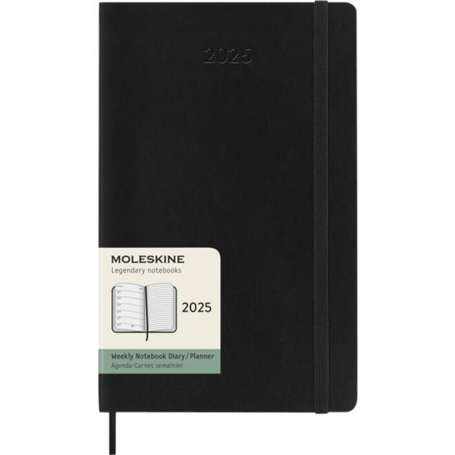 Agenda 2025 Moleskine 12M Planner Weekly 7dagen/1pagina large sc black