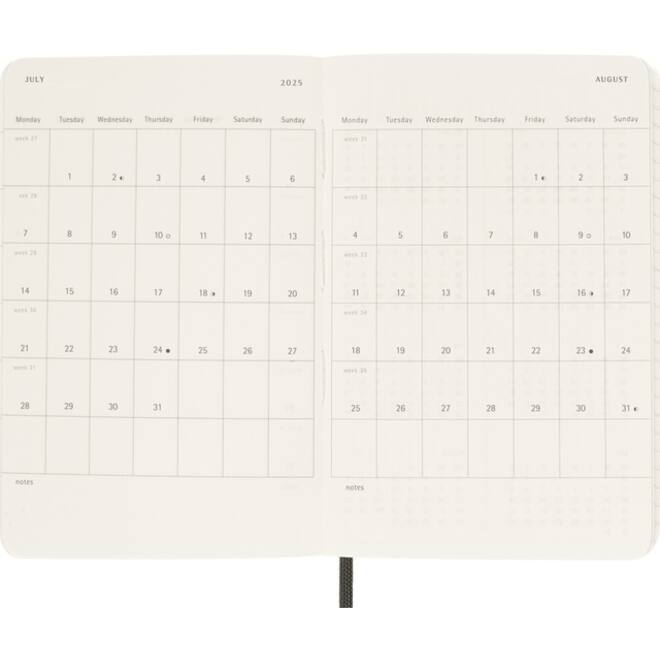 Agenda 2025 Moleskine 12M Planner Weekly 7dagen/1pagina pocket sc myrtle green