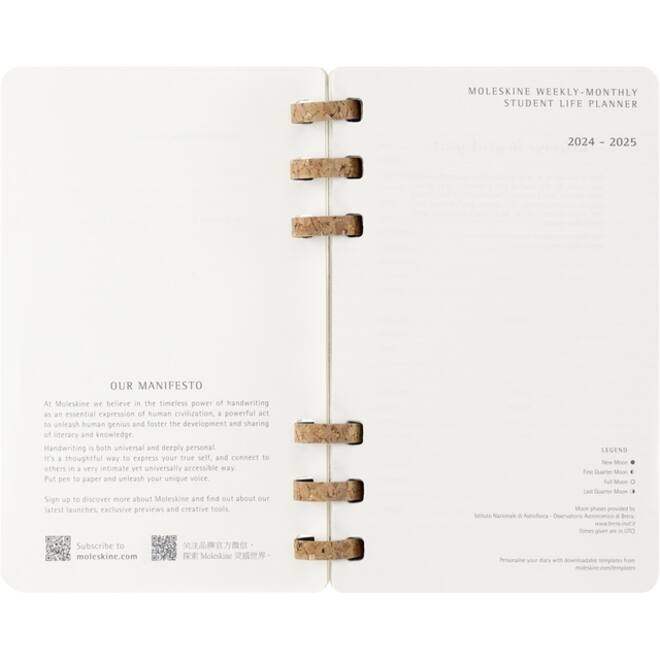 Agenda 2024/2025 Moleskine 12M Academic planner 7dagen/2pagina's large sc black