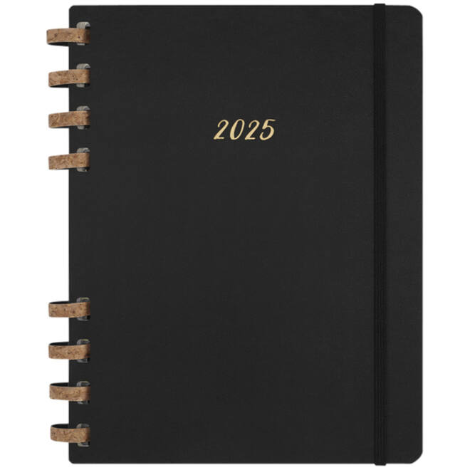 Life planner 2025 Moleskine 12M Spiral 7dagen/2pagina's extra large hc black