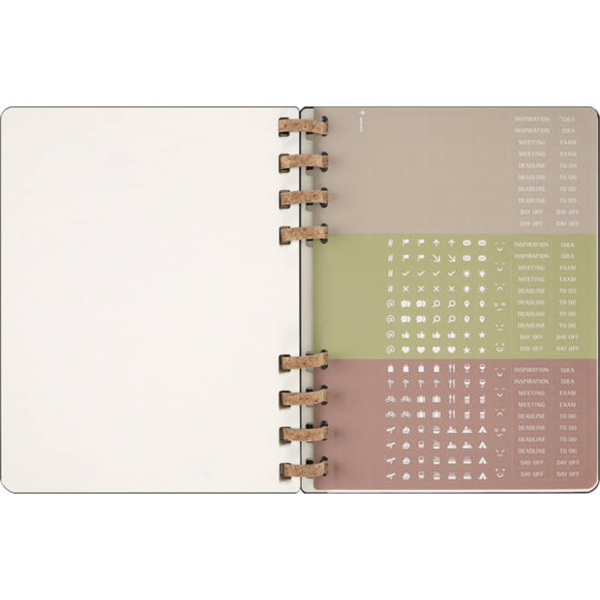 Life planner 2025 Moleskine 12M Spiral 7dagen/2pagina's extra large hc black