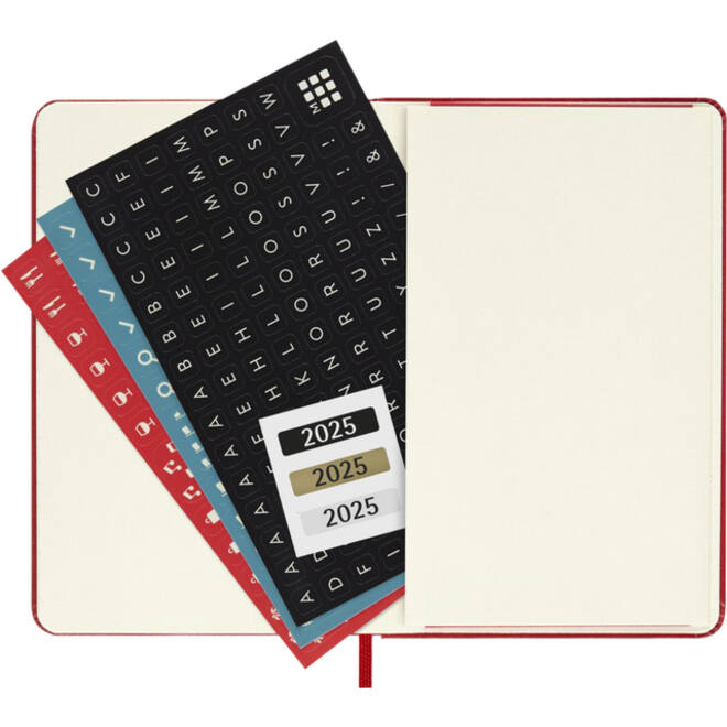 Agenda 2025 Moleskine 12M Planner Weekly 7dagen/1pagina pocket hc scarlet red