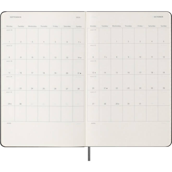 Agenda 2024/2025 Moleskine 18M Planner Weekly 7dagen/1pagina large hc black