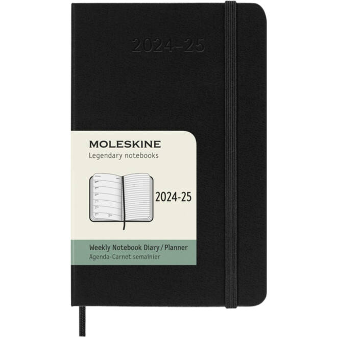 Agenda 2024/2025 Moleskine 18M Planner Weekly 7dagen/1pagina pocket hc black