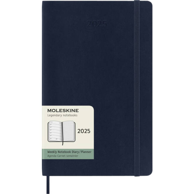 Agenda 2025 Moleskine 12M Planner Weekly 7dagen/1pagina large sc sapphire blue