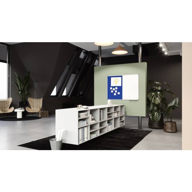 Combibord Legamaster UNITE blauw vilt-whiteboard 90x120cm