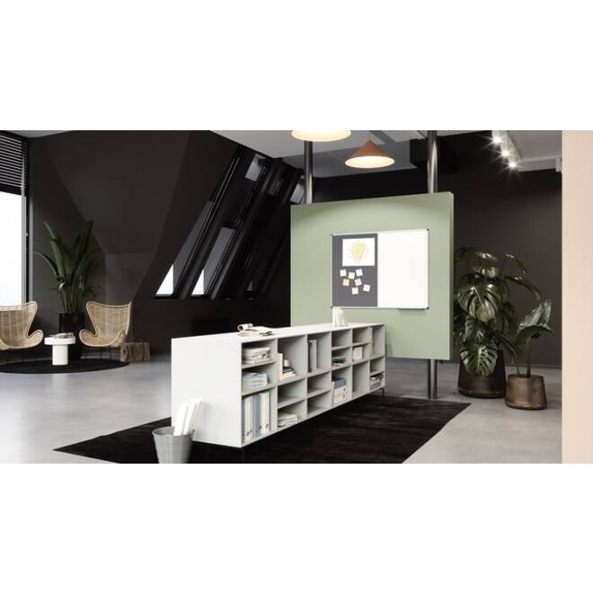 Combibord Legamaster UNITE grijs vilt-whiteboard 90x120cm
