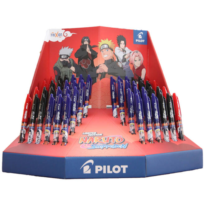 Rollerpen PILOT friXion ball Naruto medium 3 kleuren assorti