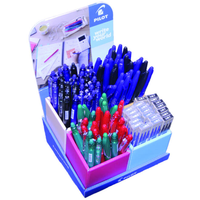 Rollerpen PILOT friXion Ball, friXion clicker en navullingen medium assorti display à 96 stuks