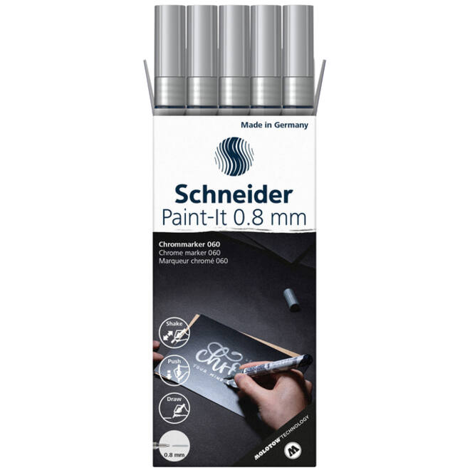Viltstift Schneider Paint-it 060 0.8mm metallic chrome