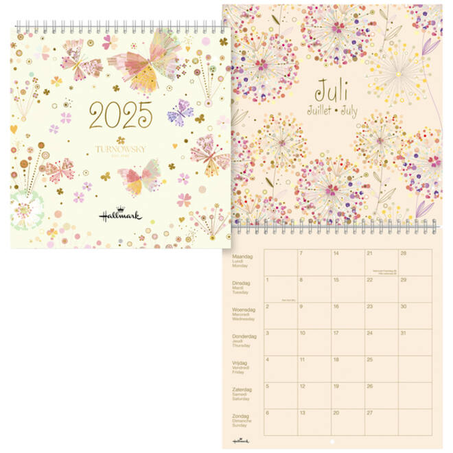 Maandkalender 2025 Hallmark Turnowsky 210x210mm