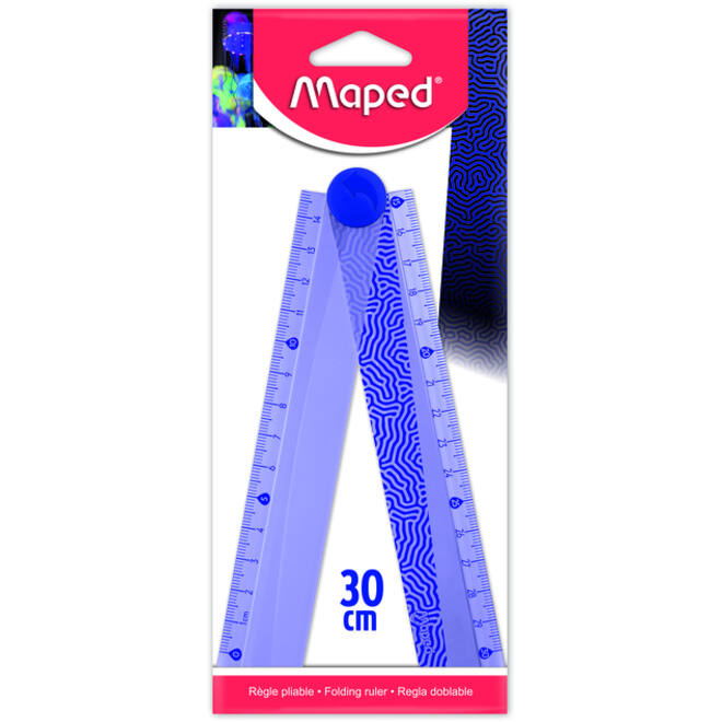 Liniaal Maped Deepsea Paradise opvouwbaar 30cm paars